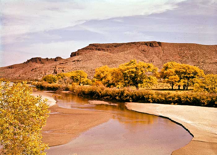 The Rio Grande with litle water