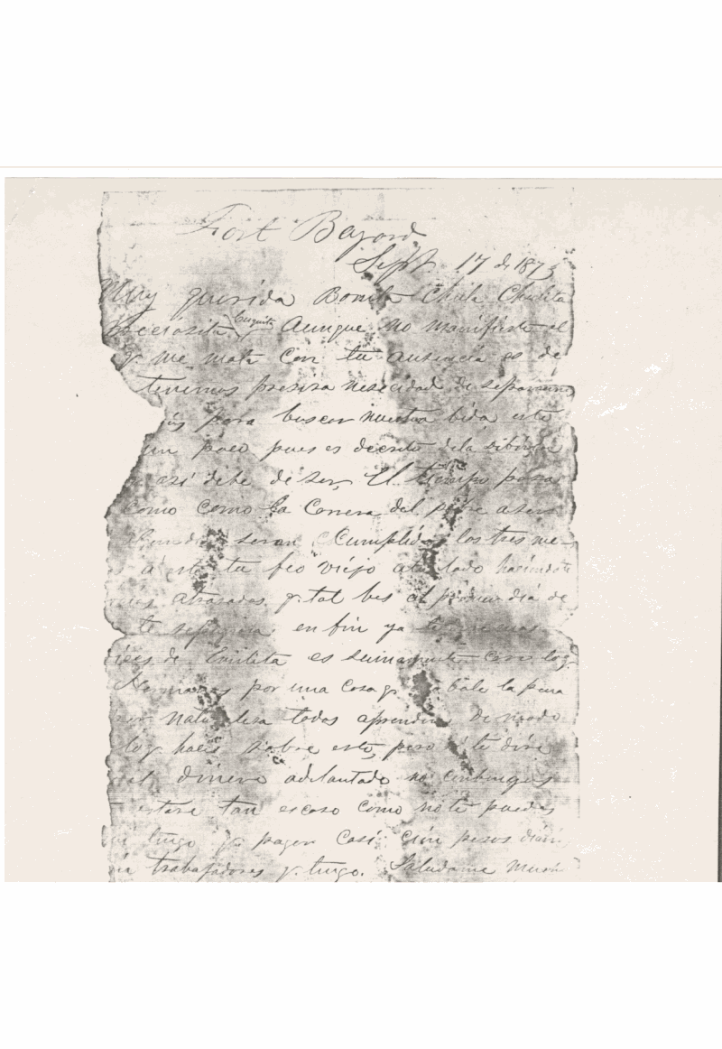 An animated gif showing handwritten text and the result of AI transcription